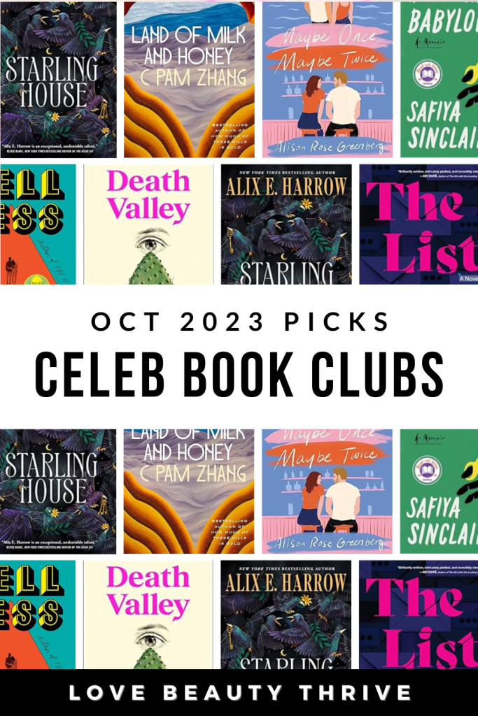 october 2023 celebrity book club picks