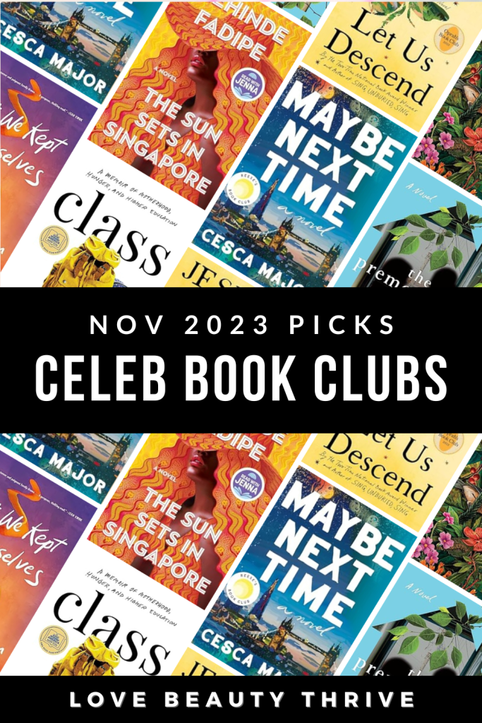 november 2023 celebrity book club picks